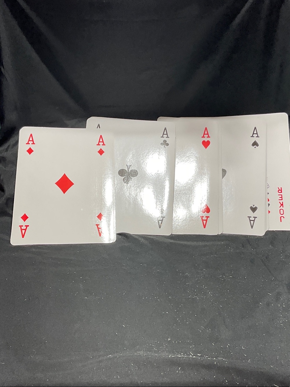 Oversized Giant Playing Cards - White and Red Jumbo Deck for Home Games